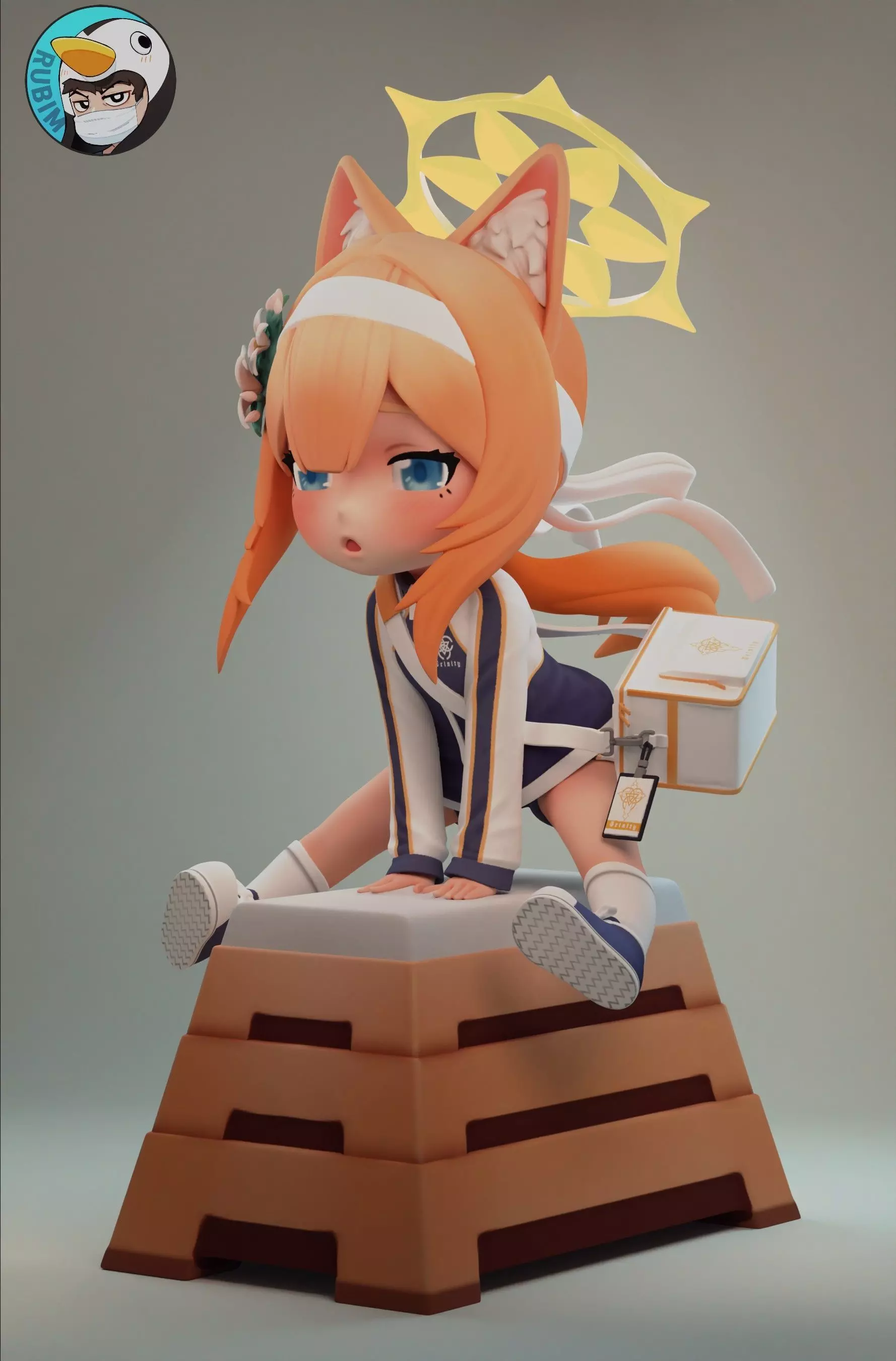 Blue Archive Gym Mari SD version 3D print model_0