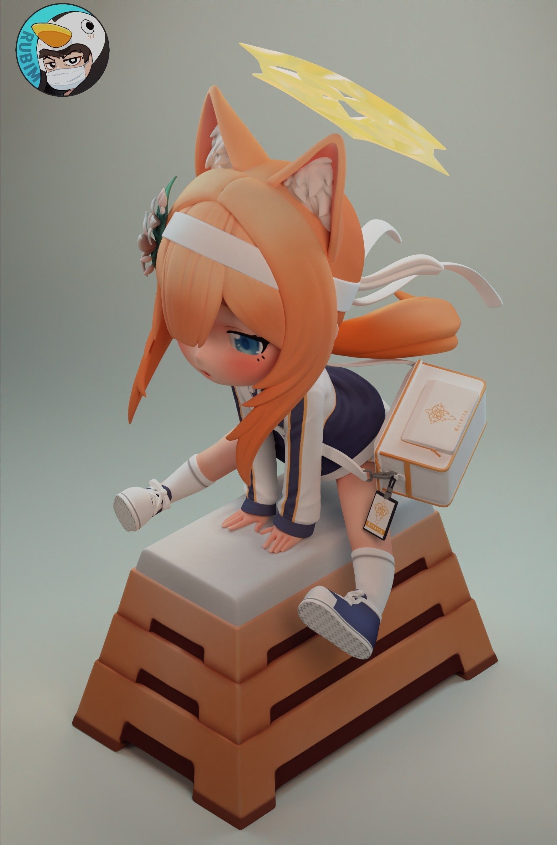 Blue Archive Gym Mari SD version 3D print model_2