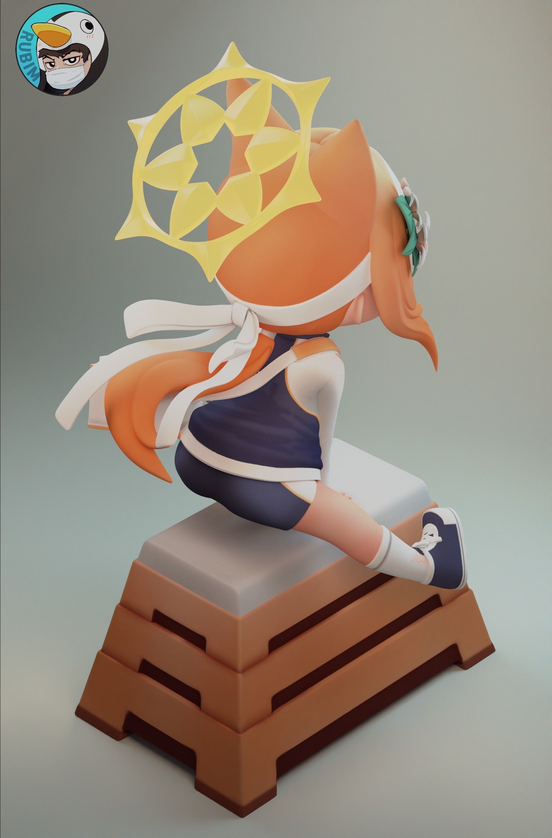 Blue Archive Gym Mari SD version 3D print model_1