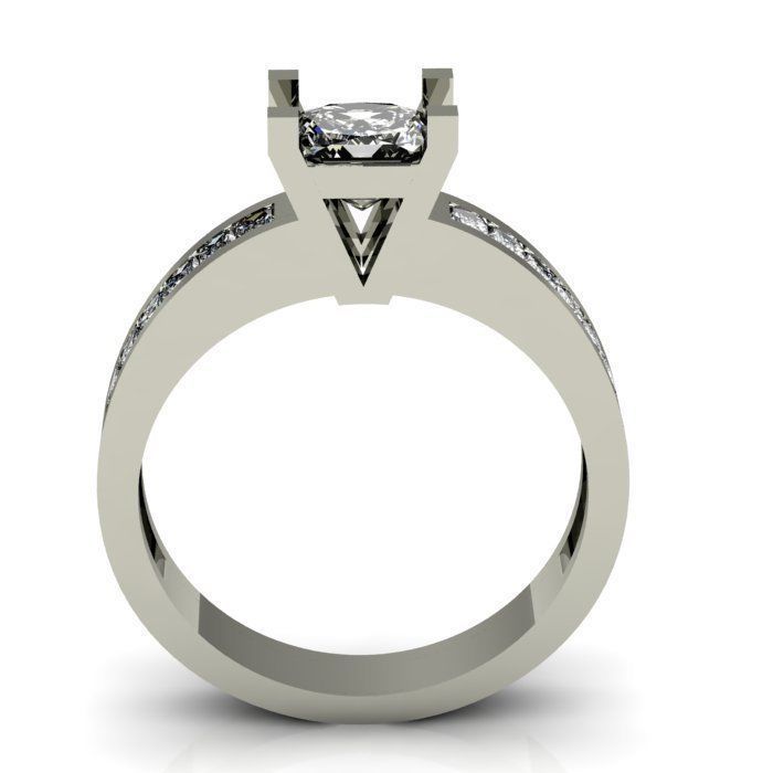 daimond ring 3D print model_7