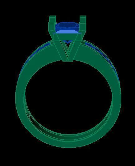 daimond ring 3D print model_9