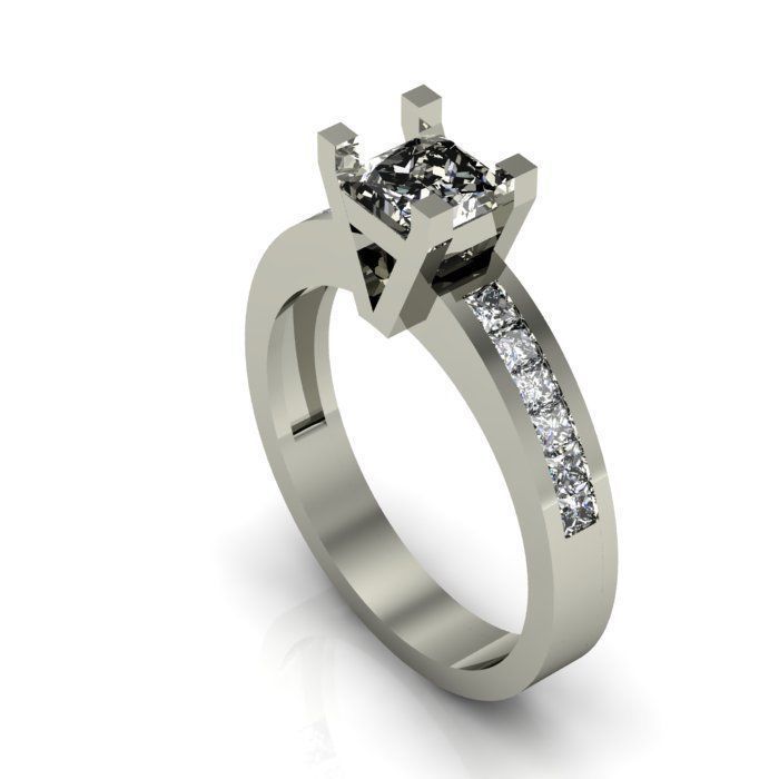 daimond ring 3D print model_1