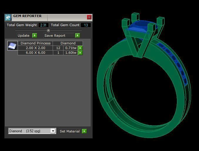 daimond ring 3D print model_15