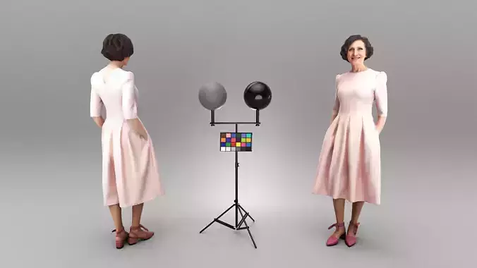 Elegant mature lady in dress 395