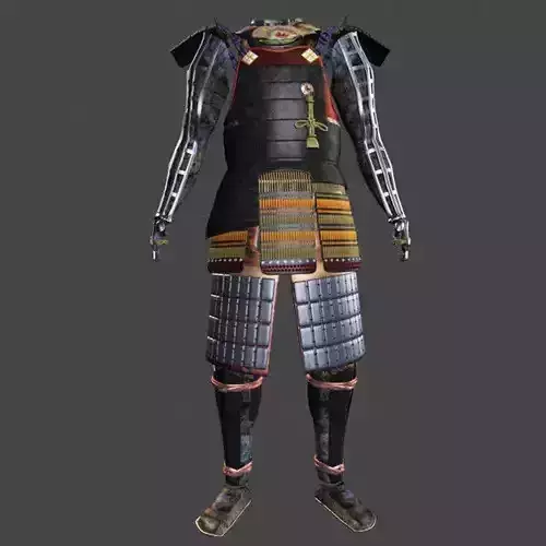 Samurai Armor Black Ornate 3D model