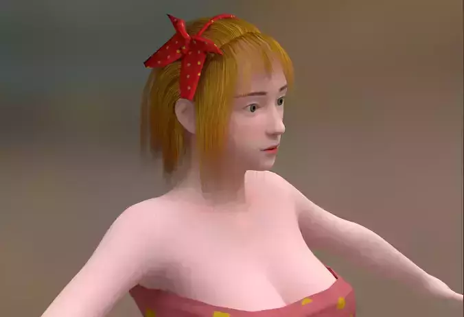 Anchorwoman digital human girl CG model full body female 