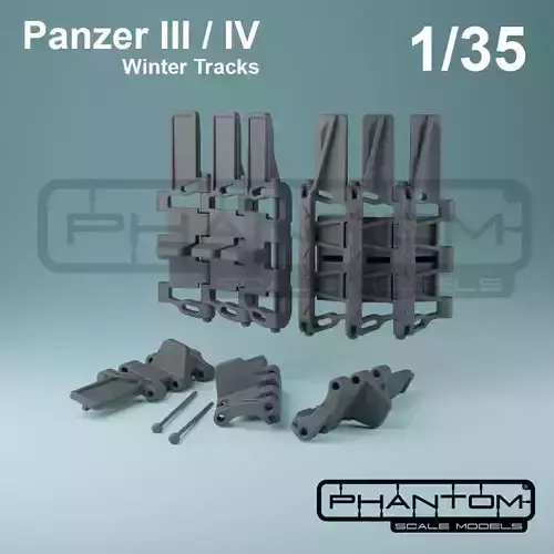 PANZER III and IV WINTER TRACKS 3D PRINT  - 1-35 scale 3D print model