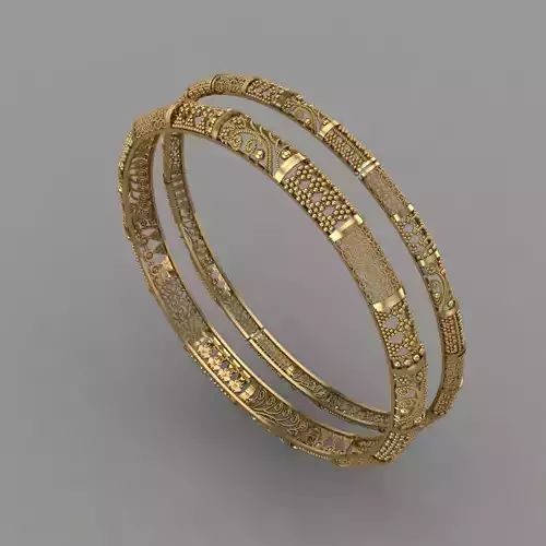 Traditional indian Banle for Women 3D print model