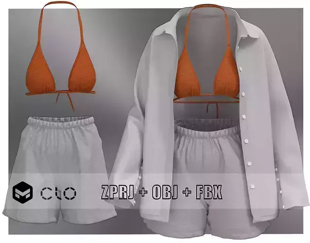  summer outfit 3D model
