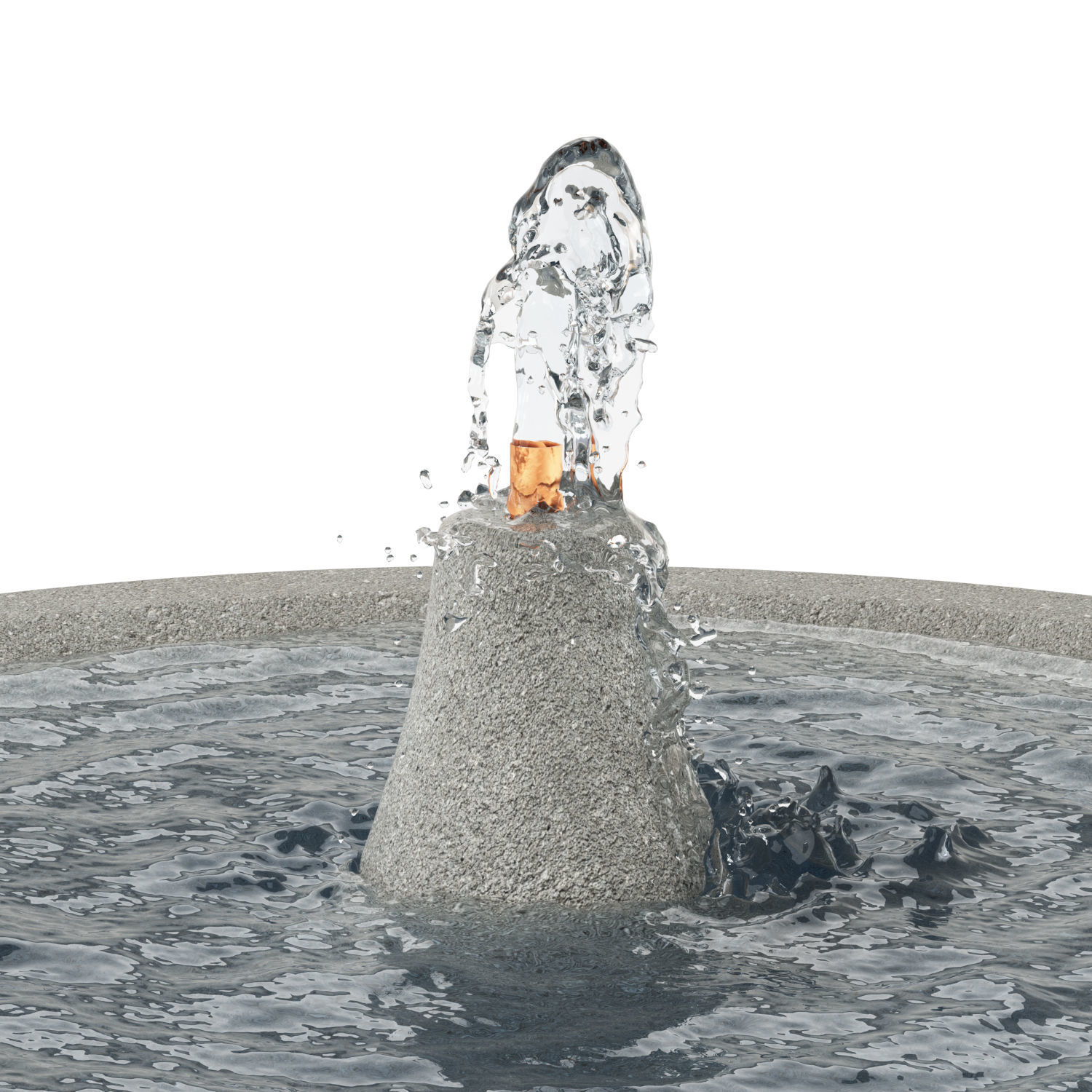 Autumn Leaves Fountain 3D model_2