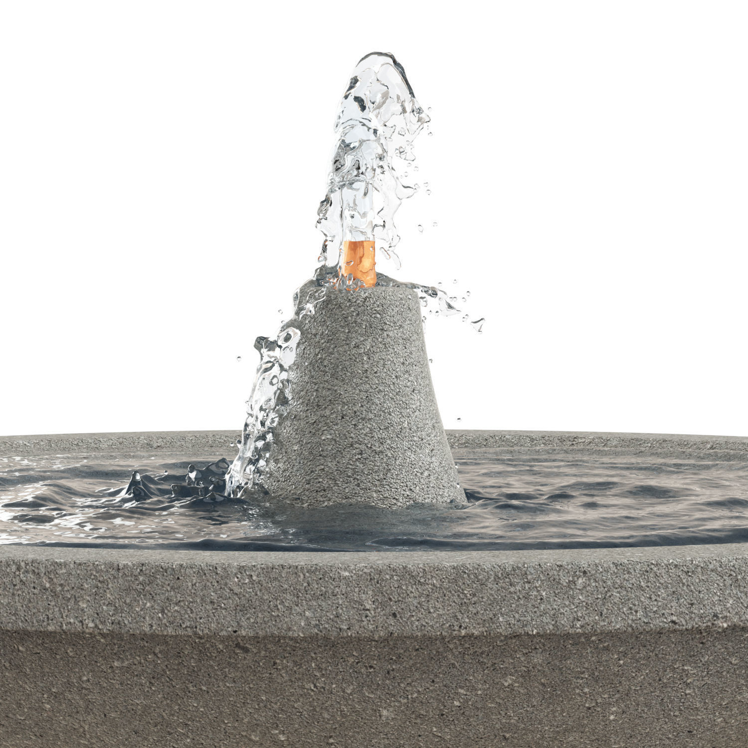 Autumn Leaves Fountain 3D model_6