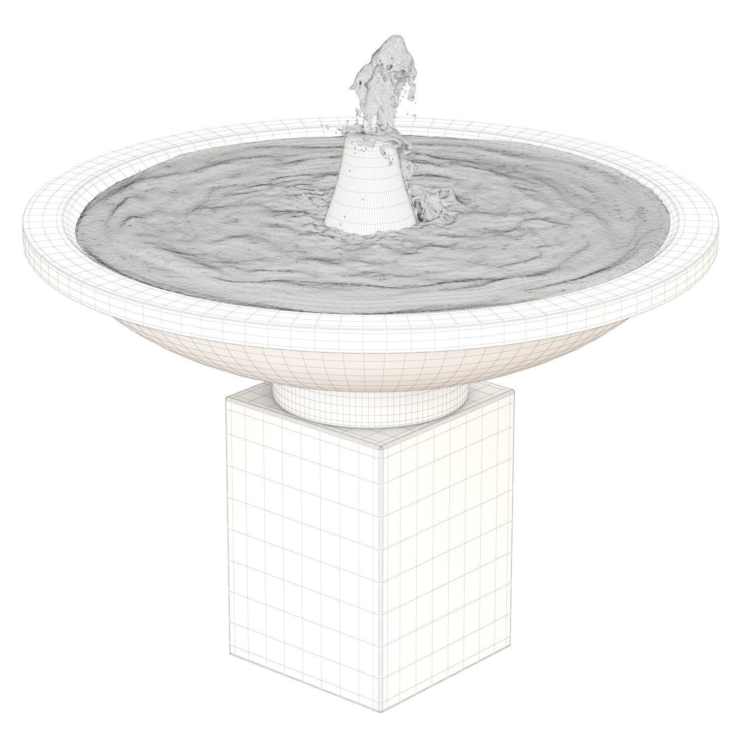Autumn Leaves Fountain 3D model_4