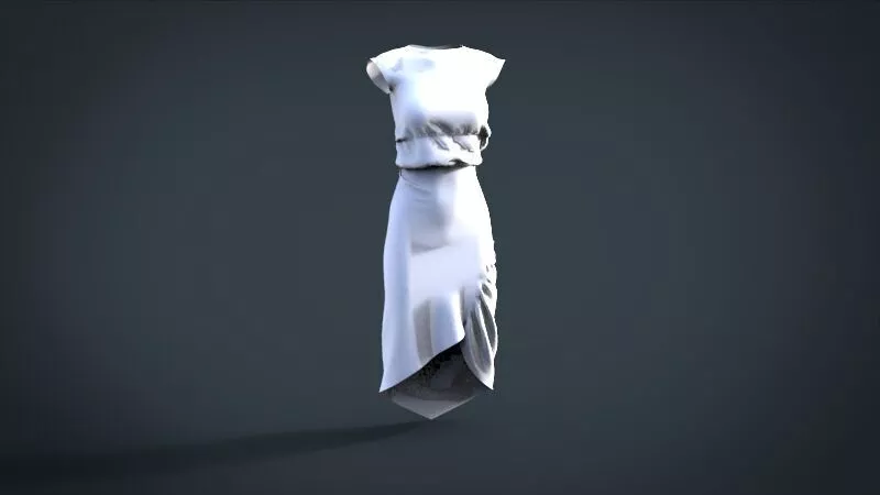 simple female cloth Free 3D model
