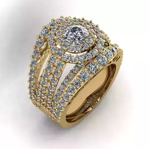 Diamond Ring Jewellery for Women 3D print model
