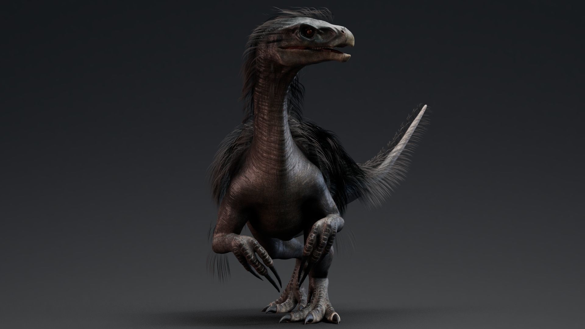 Dinosaur Therizinosaurus Real Dinosaur Series Low-poly 3D model_19
