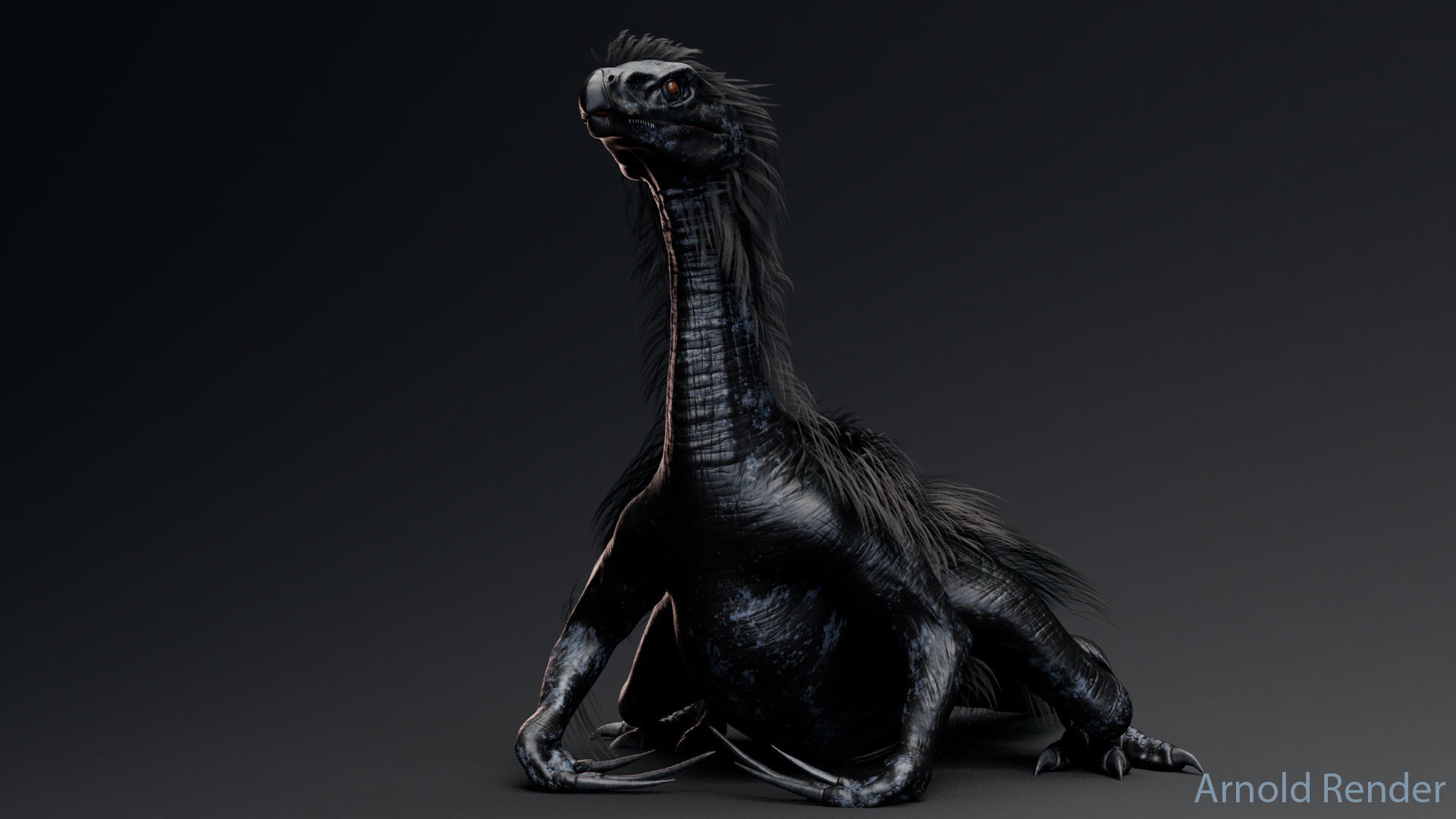 Dinosaur Therizinosaurus Real Dinosaur Series Low-poly 3D model_6