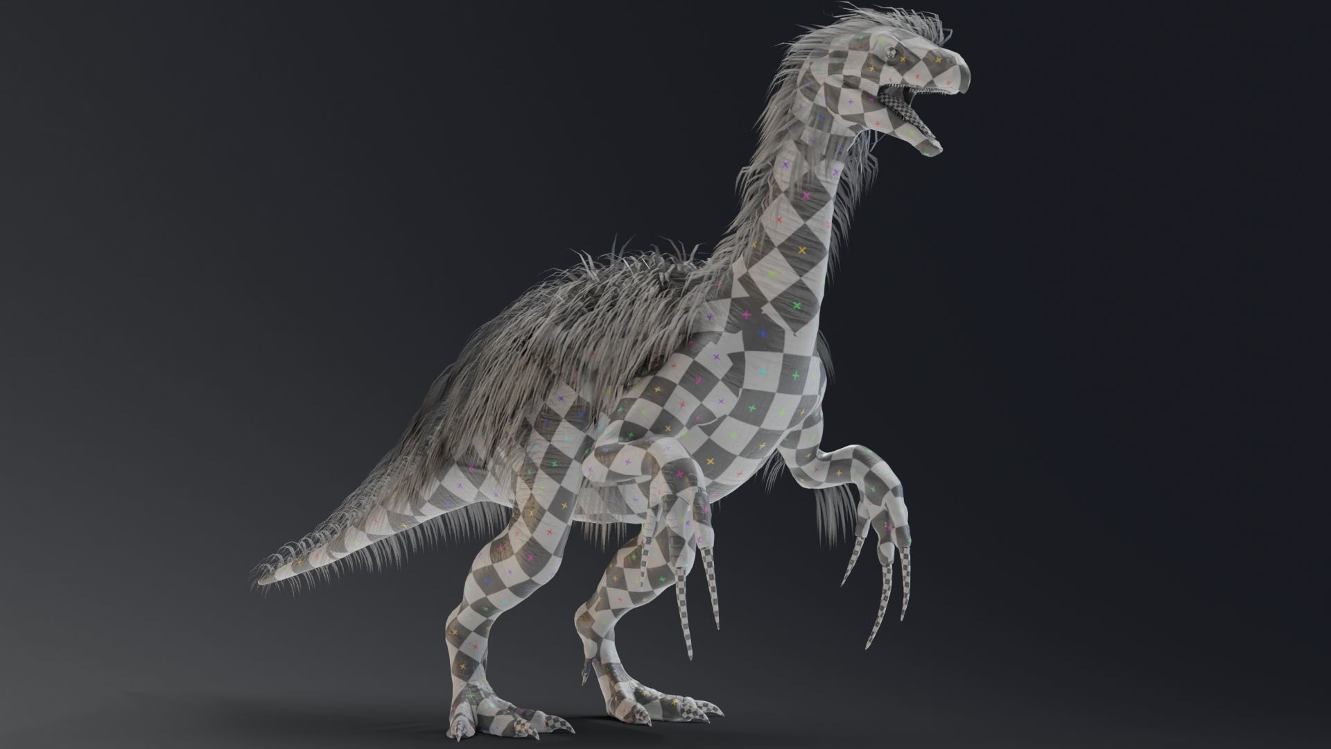 Dinosaur Therizinosaurus Real Dinosaur Series Low-poly 3D model_28