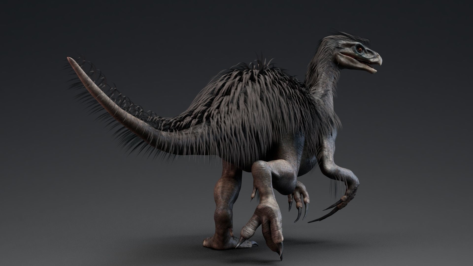 Dinosaur Therizinosaurus Real Dinosaur Series Low-poly 3D model_20