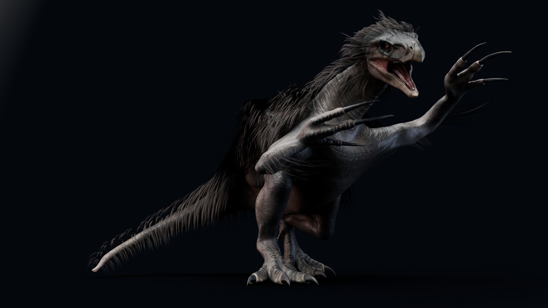 Dinosaur Therizinosaurus Real Dinosaur Series Low-poly 3D model_18