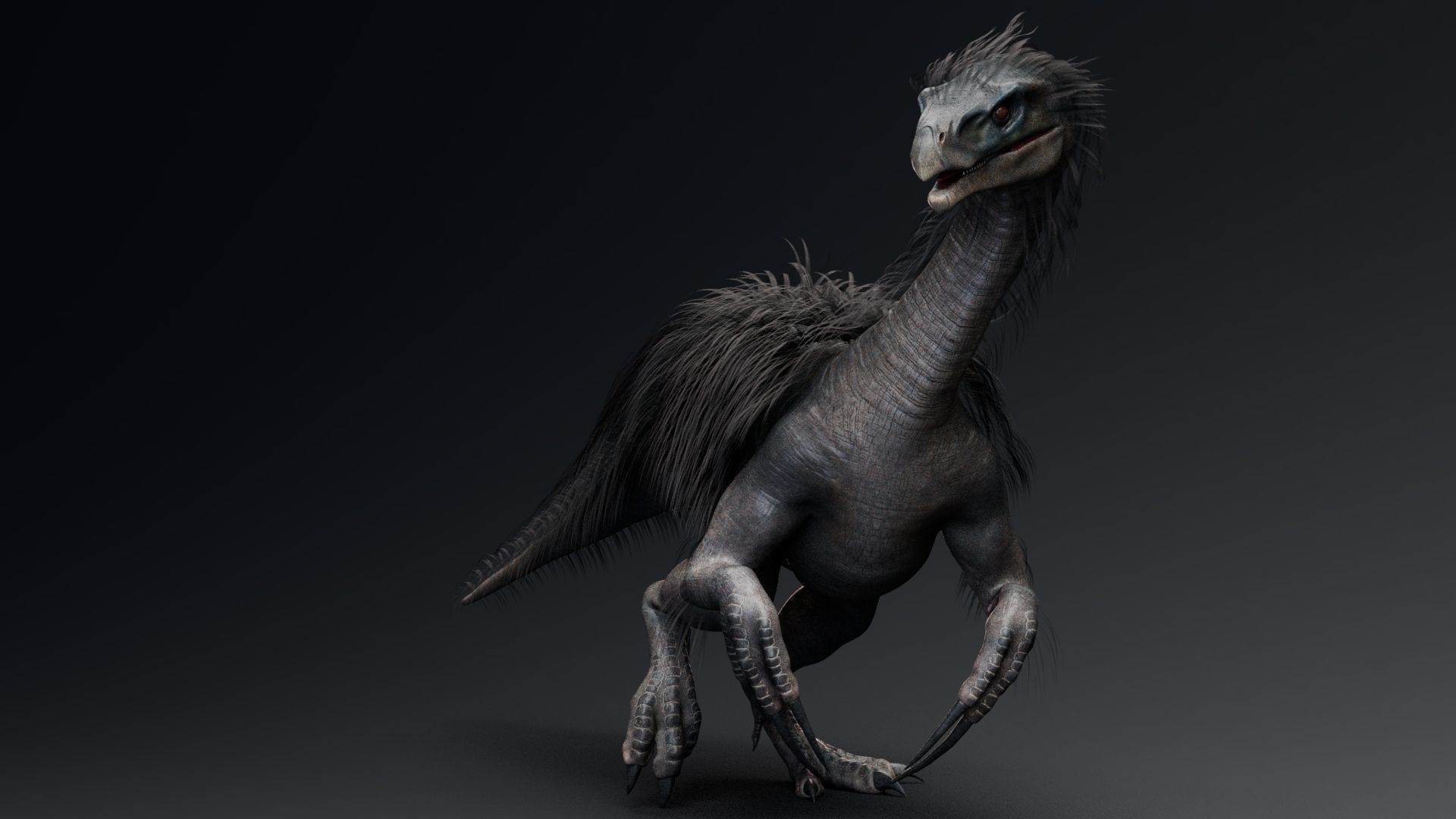 Dinosaur Therizinosaurus Real Dinosaur Series Low-poly 3D model_21