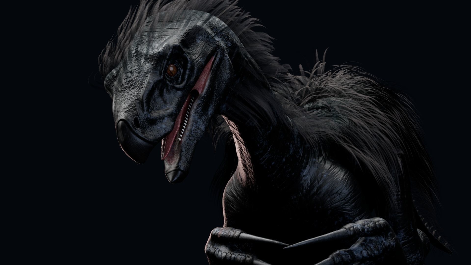 Dinosaur Therizinosaurus Real Dinosaur Series Low-poly 3D model_22