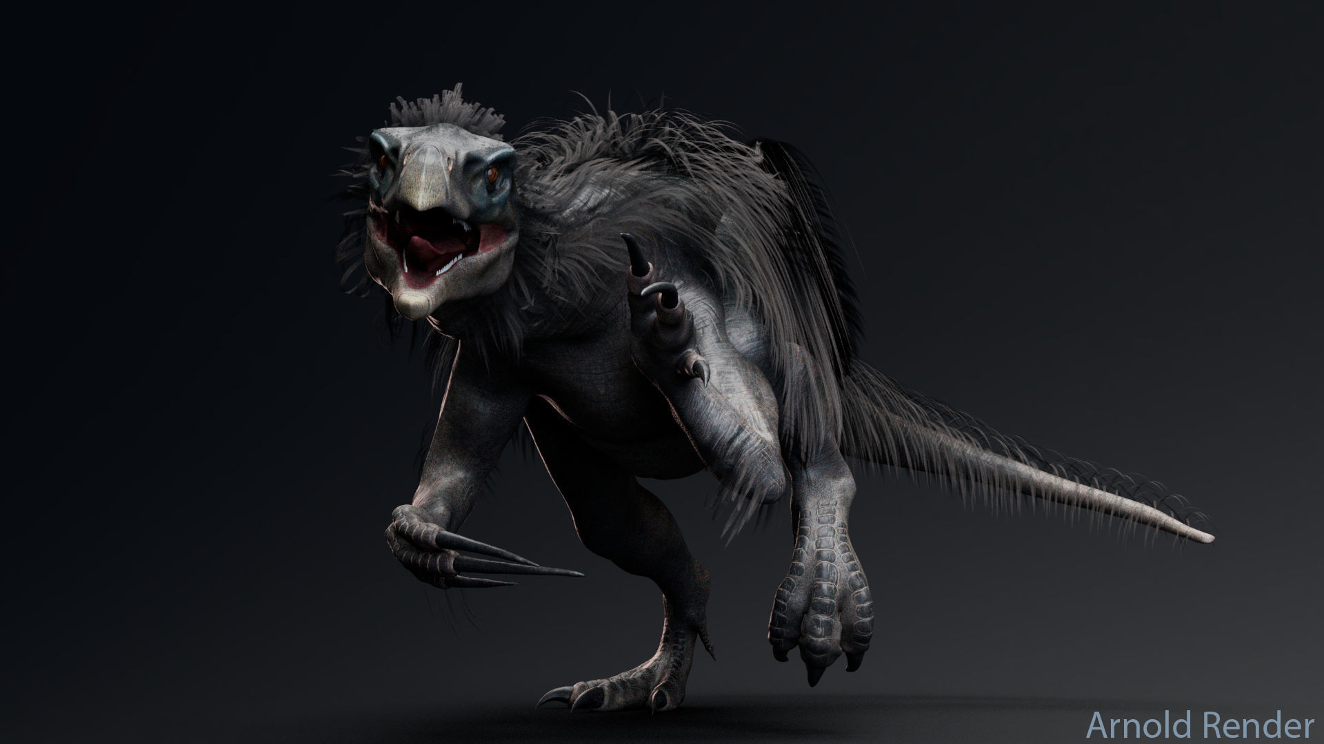 Dinosaur Therizinosaurus Real Dinosaur Series Low-poly 3D model_5