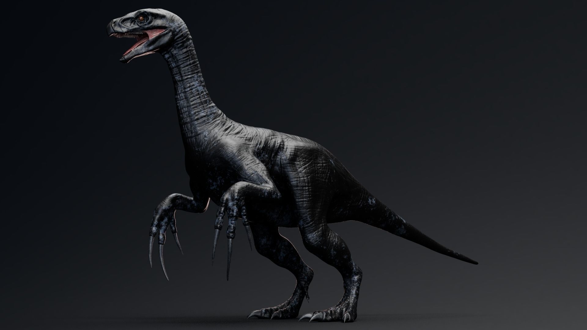 Dinosaur Therizinosaurus Real Dinosaur Series Low-poly 3D model_16