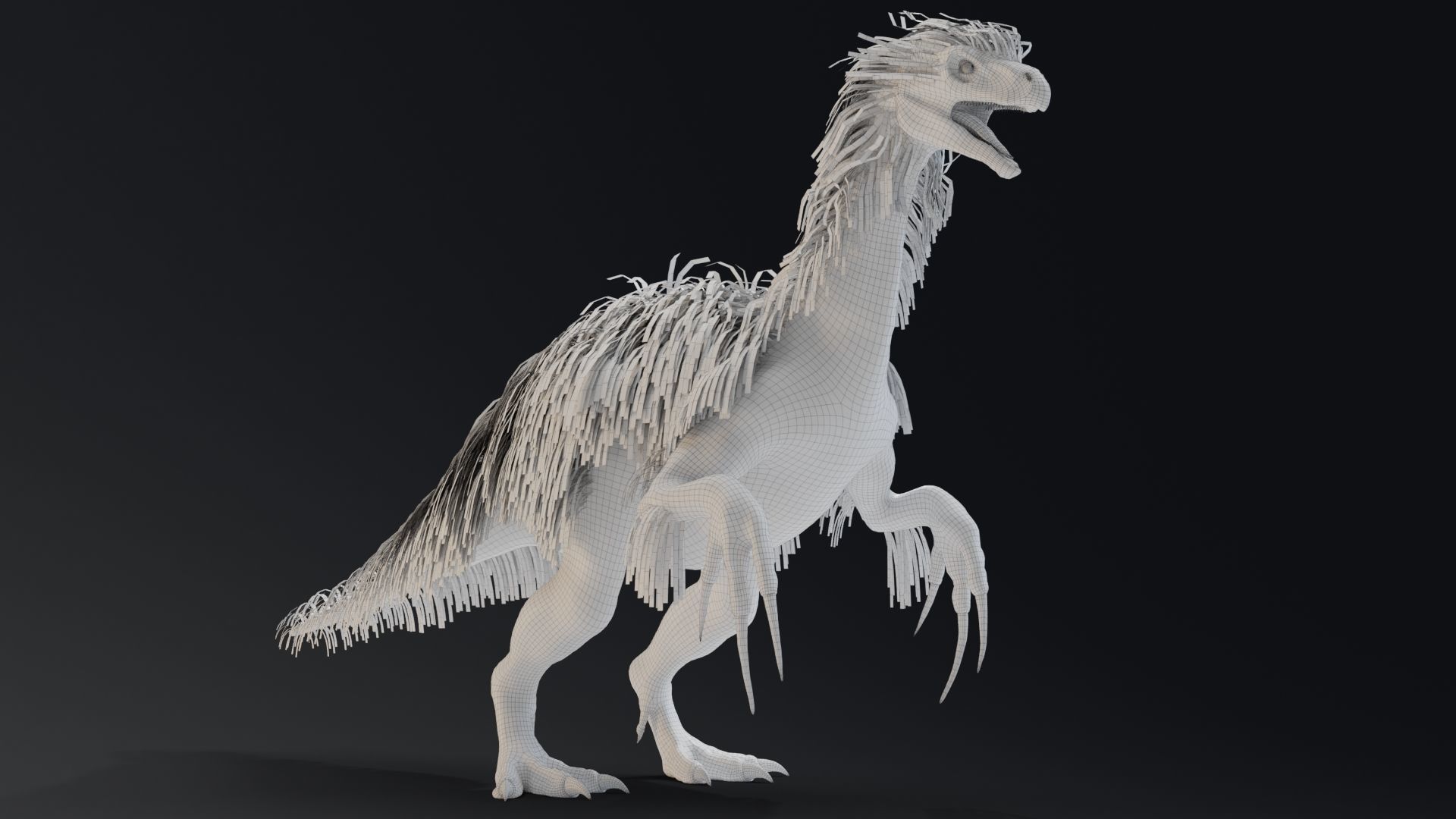 Dinosaur Therizinosaurus Real Dinosaur Series Low-poly 3D model_29
