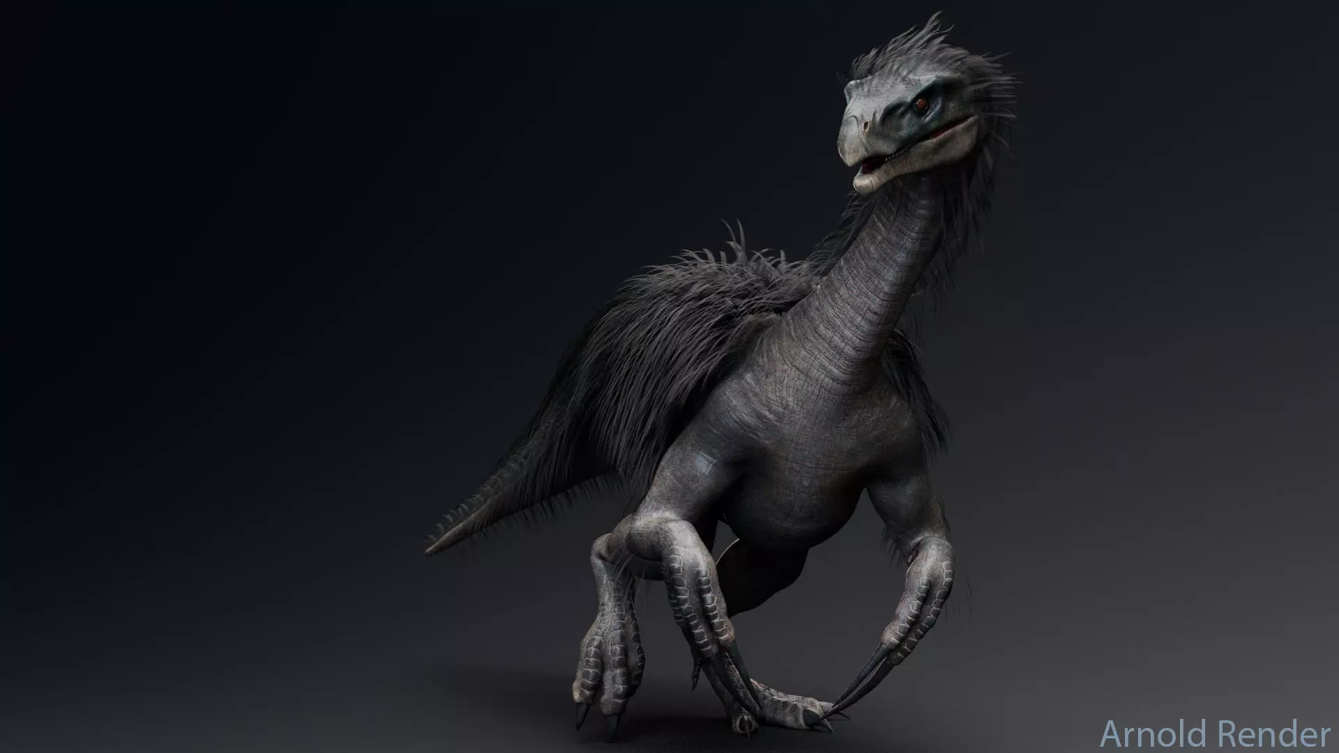 Dinosaur Therizinosaurus Real Dinosaur Series Low-poly 3D model_0