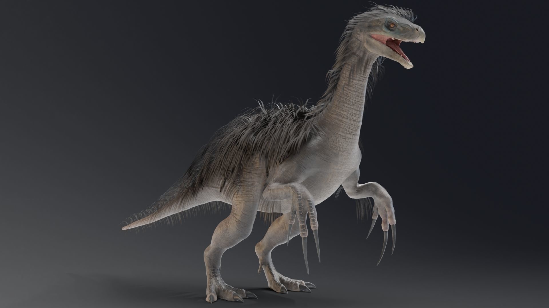 Dinosaur Therizinosaurus Real Dinosaur Series Low-poly 3D model_27