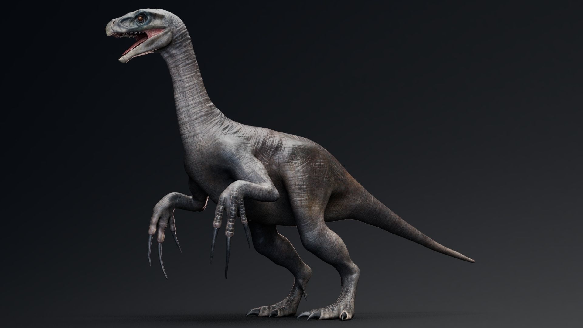 Dinosaur Therizinosaurus Real Dinosaur Series Low-poly 3D model_9