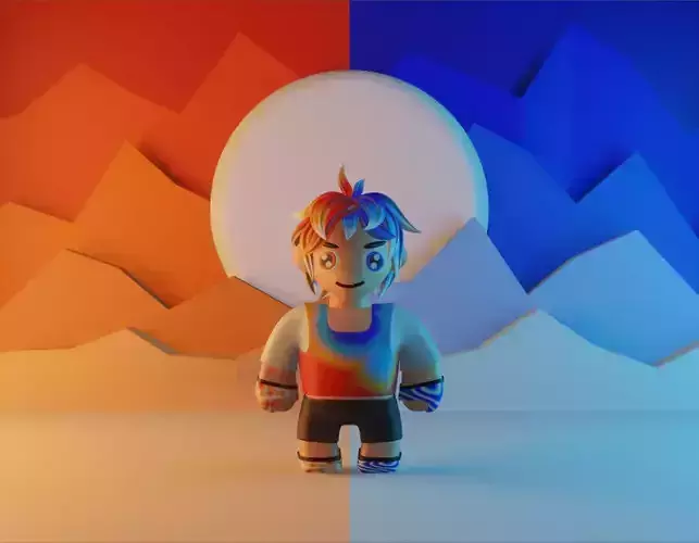 Two-Tones 3d Character