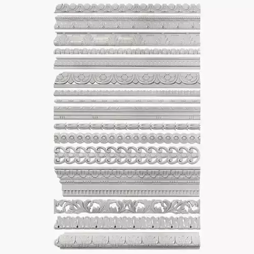 Collection of 16 classic moldings Part 2 3D model