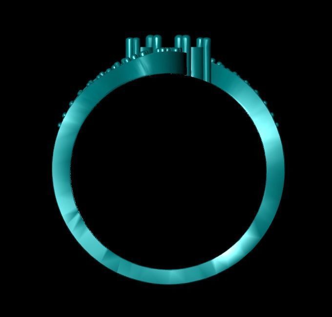 Wedding Engagement Women Ring 3D print model  3D print model_3