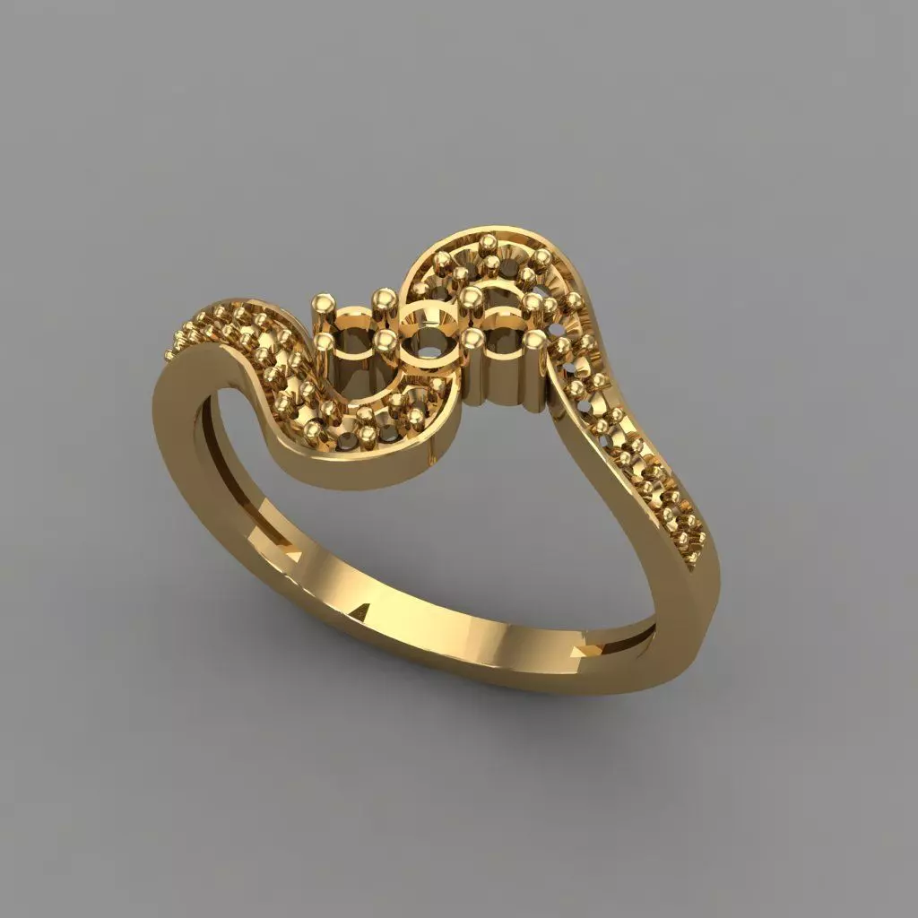 Wedding Engagement Women Ring 3D print model  3D print model_0