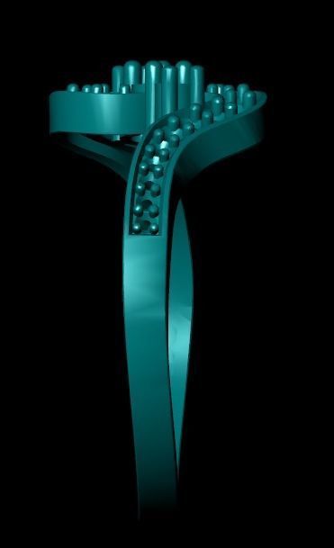 Wedding Engagement Women Ring 3D print model  3D print model_4