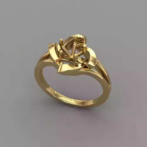 Wedding Engagement Women Ring 3D print model 
