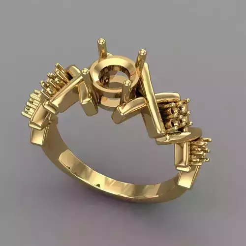 Wedding Engagement Women Ring 3D print model 
