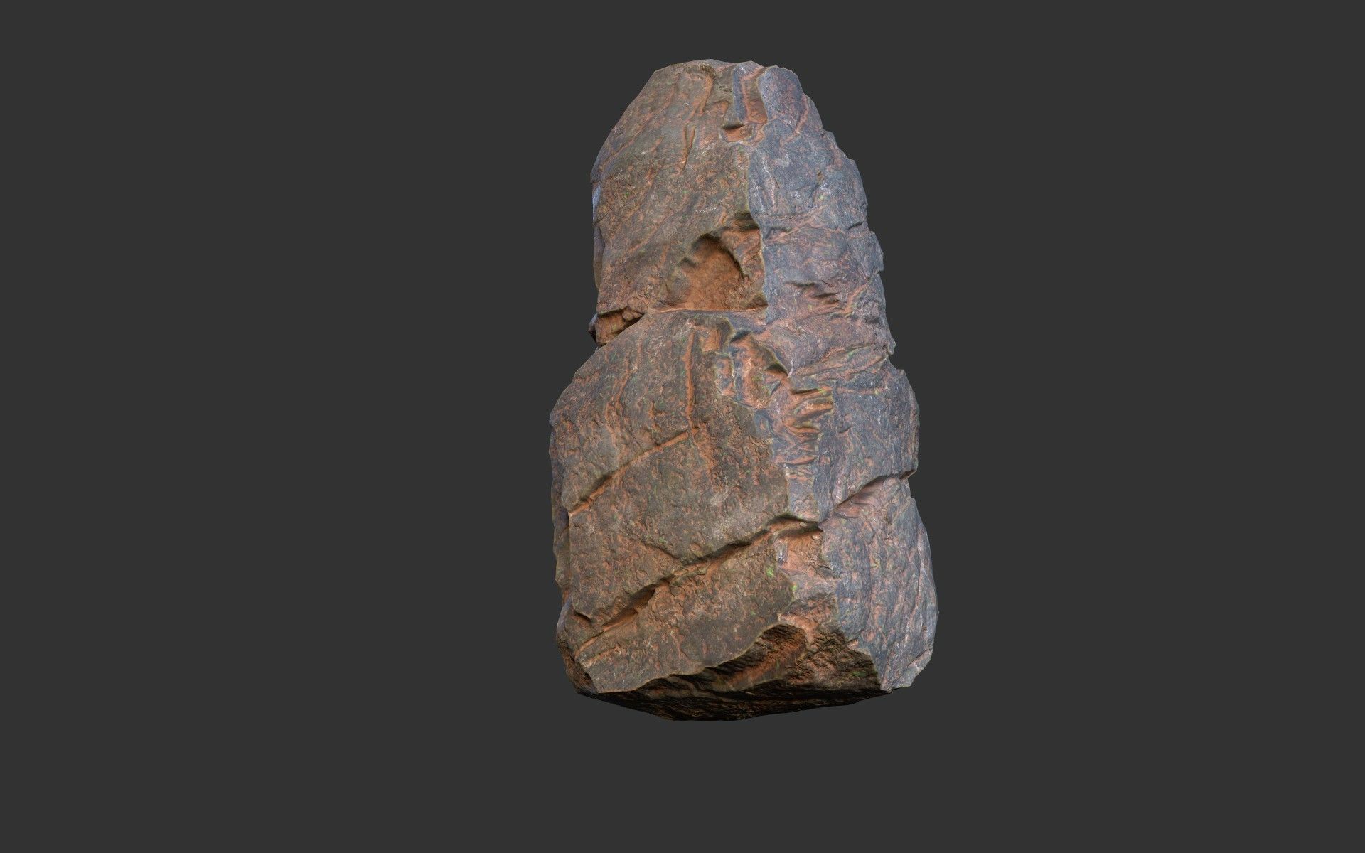Cliff Rock A Low-poly 3D model_4