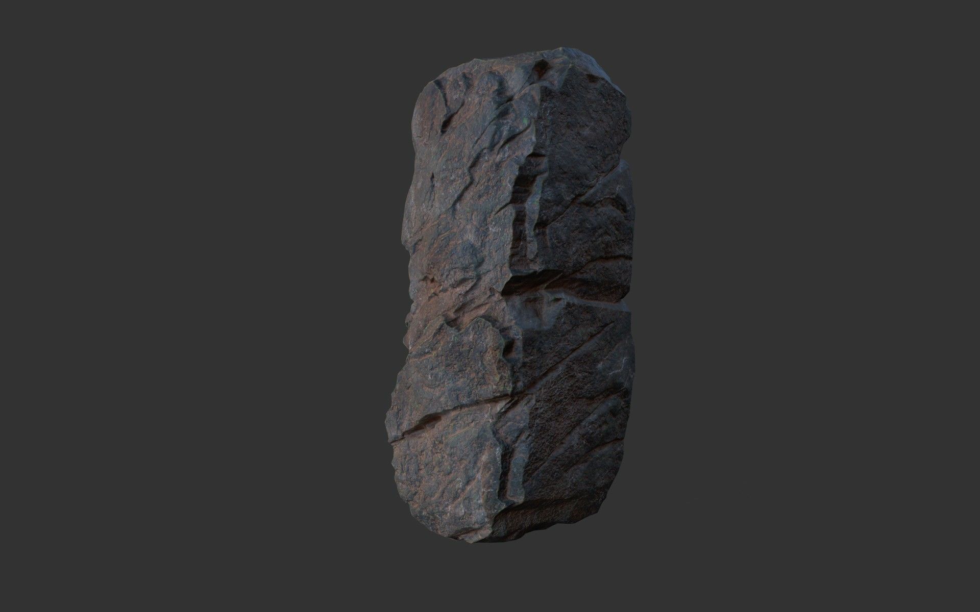 Cliff Rock A Low-poly 3D model_1