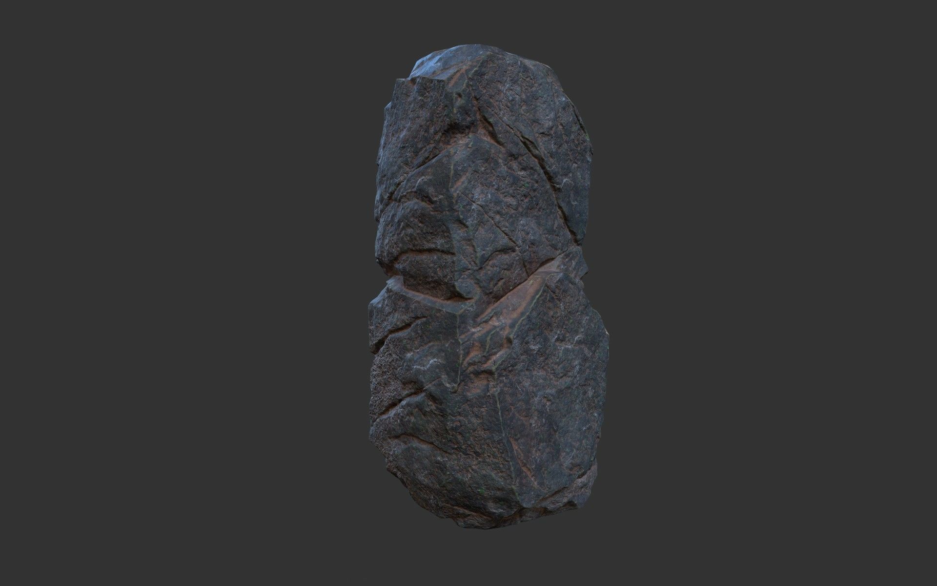 Cliff Rock A Low-poly 3D model_2