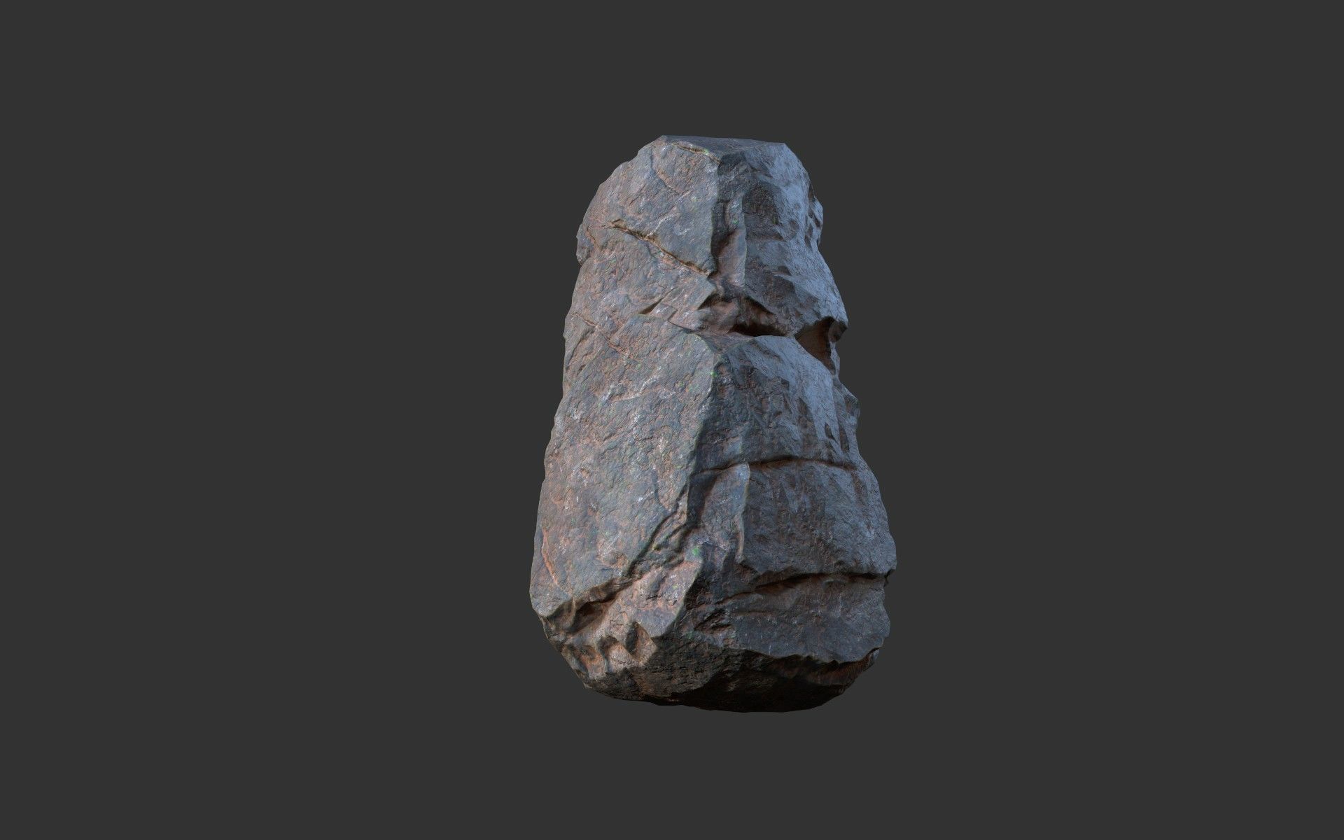 Cliff Rock A Low-poly 3D model_3