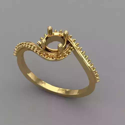 Wedding Engagement Women Ring 3D print model 