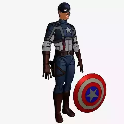 Captain America Toon 3D model
