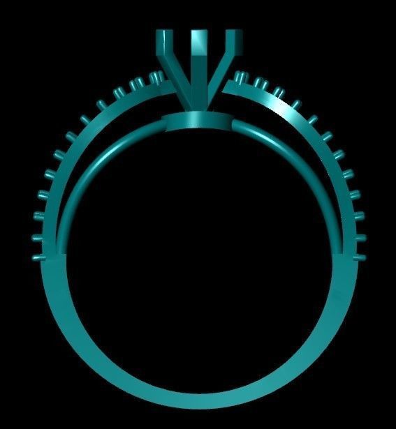 Wedding Engagement Women Ring 3D print model 3D print model_3
