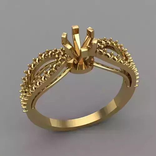 Wedding Engagement Women Ring 3D print model 