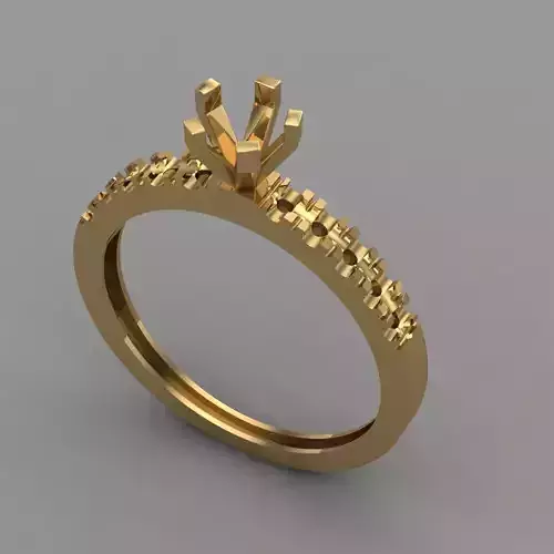 Wedding Engagement Women Ring 3D print model 