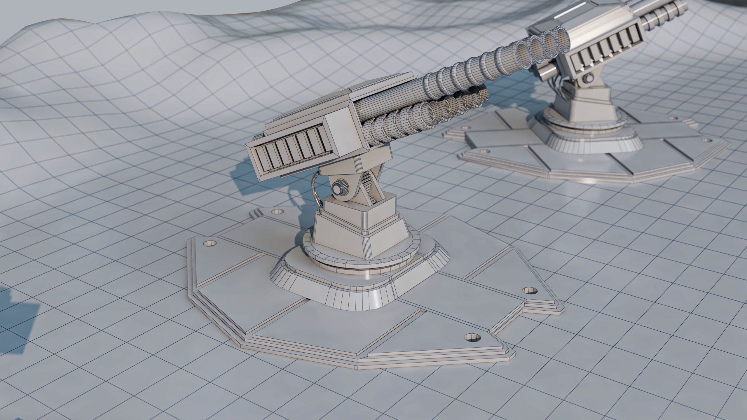 Automatic Mini Rocket Launcher  3D model_5