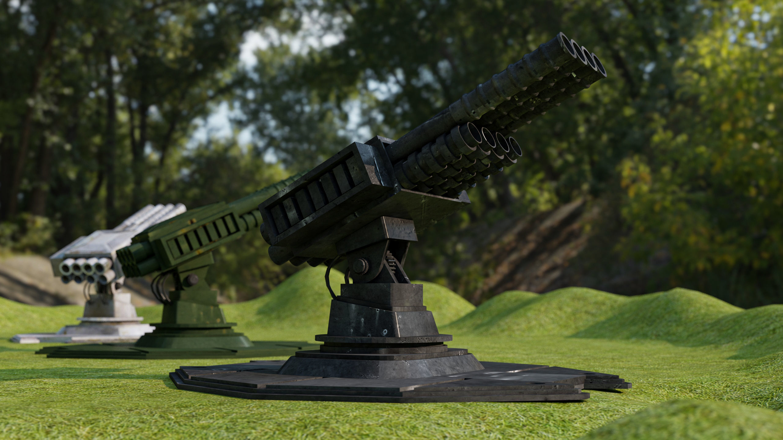 Automatic Mini Rocket Launcher  3D model_6