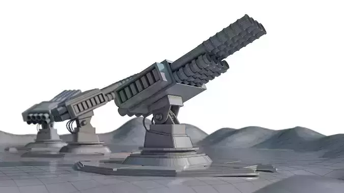 Automatic Mini Rocket Launcher  3D model